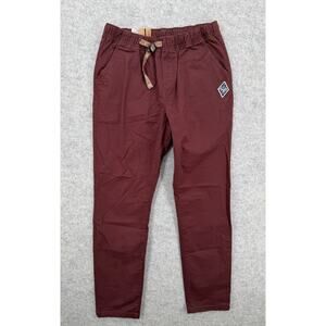 NWT PrAna Mojave Hiking Tapered Leg Pants Cacao Burgundy Red Size SMALL